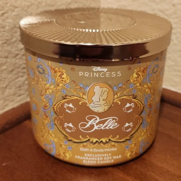 Bath & Body Works Disney Princess Belle 3 Wick Candle - Picture 1 of 5